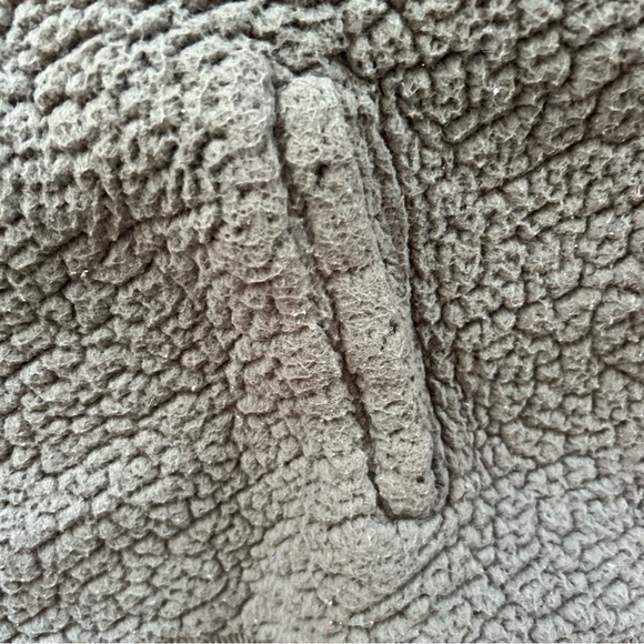 Abercrombie Women Sherpa Fleece 1/4 Zip Pullover S Soft Pocket Olive Green Army - Picture 5 of 7